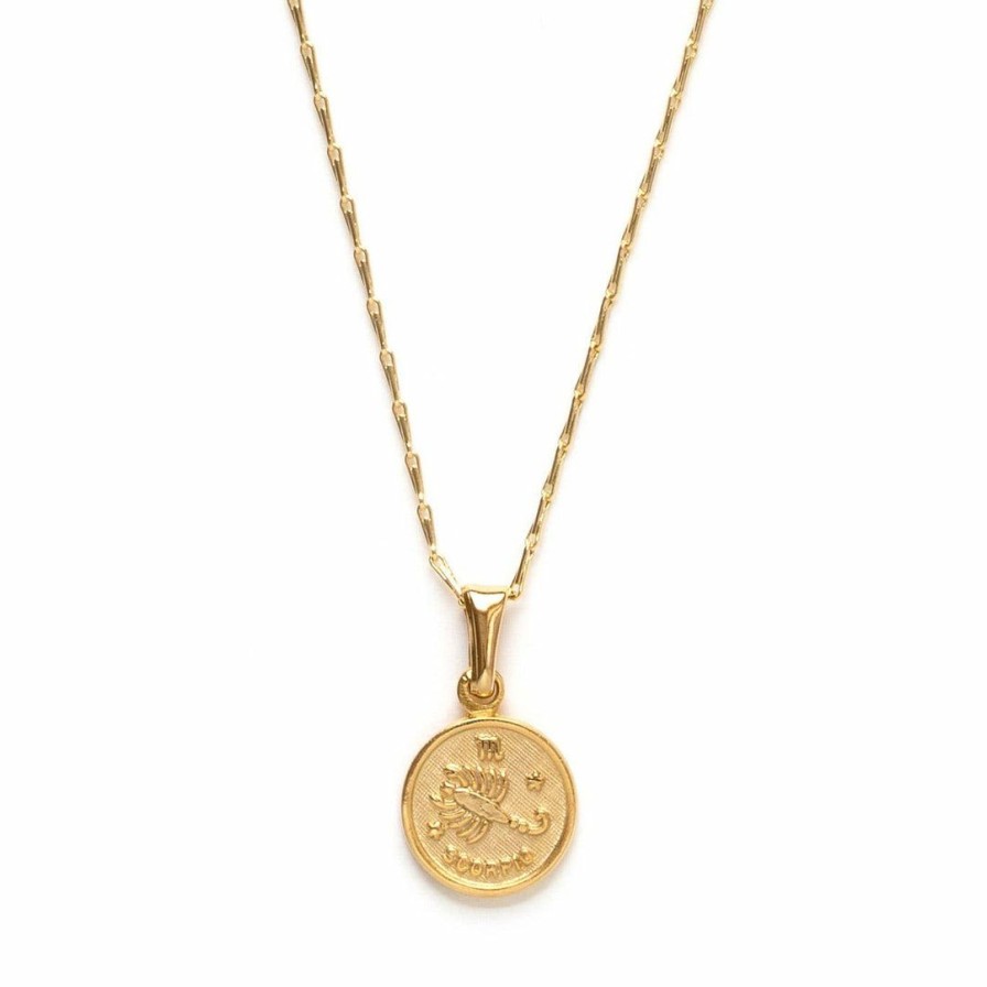 Women * | Amano Studio Tiny Zodiac Scorpio Gold Necklace Necklaces