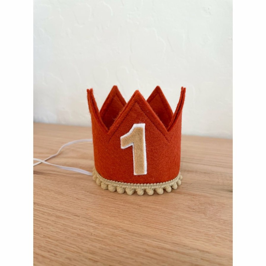 Party Time * | Cutest Little Party # 1 Copper Felt + Toast Pom Trim + Toast/White Crown