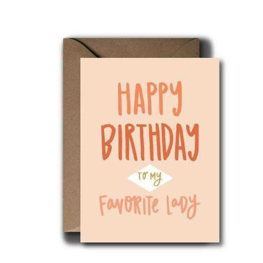 Party Time * | Black Lab Studio Favorite Lady Birthday Greeting Card Party Time