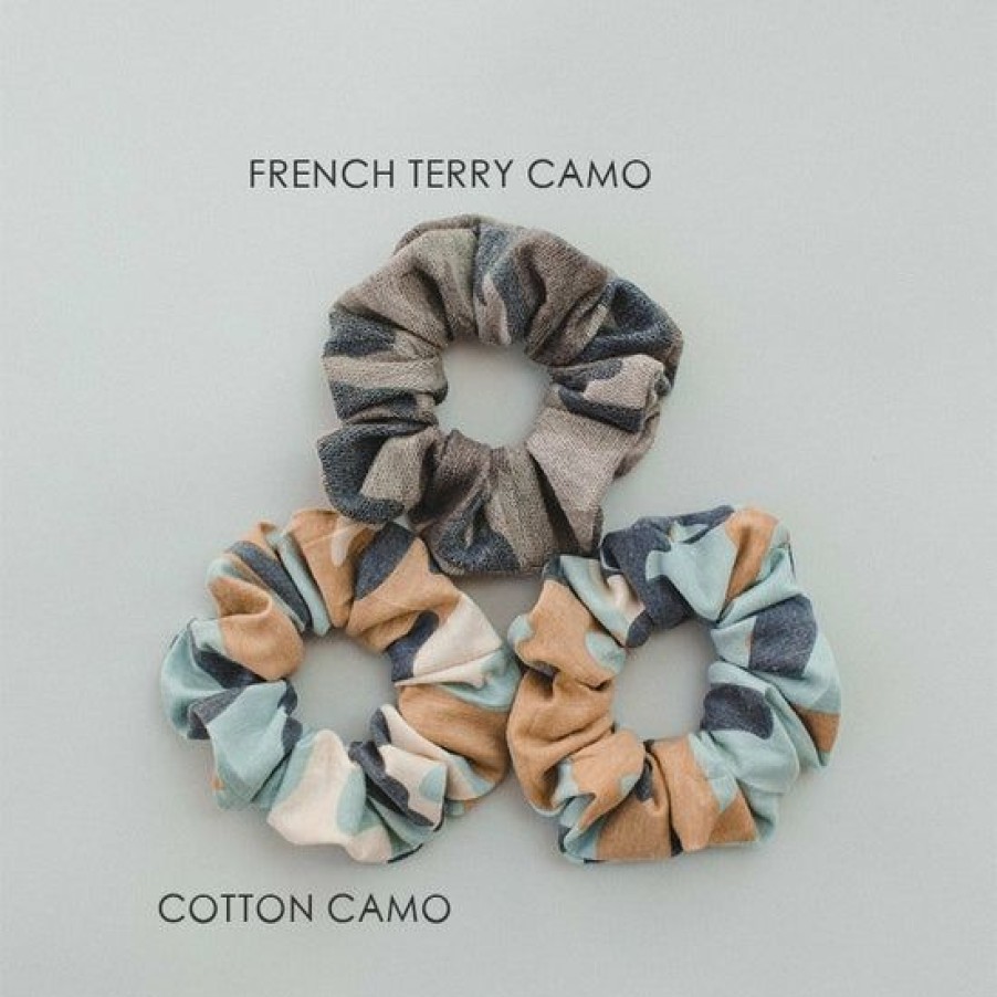 Headwear * | J+J Camouflage Soft Cotton Scrunchie