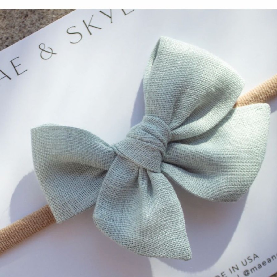 Headwear * | Mae + Skye Meadow Mini Pinwheel Bow Nylon Headband