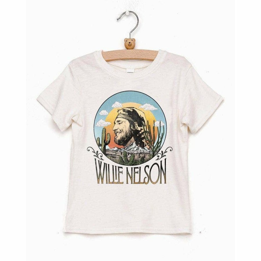 Clothing * | Livylu Graphic Tees Oatmeal Willie Nelson Tee