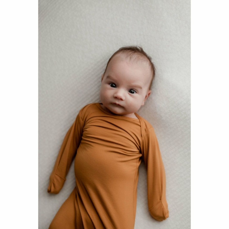 Clothing * | Three Little Tots Harvest Knotted Gown