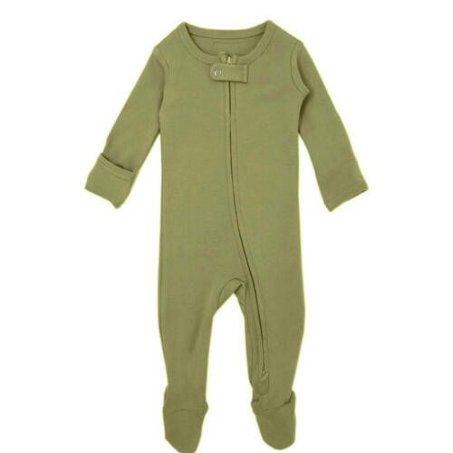 Clothing * | Loved Baby Sage Organic Cotton Zip Sleeper Sleepers