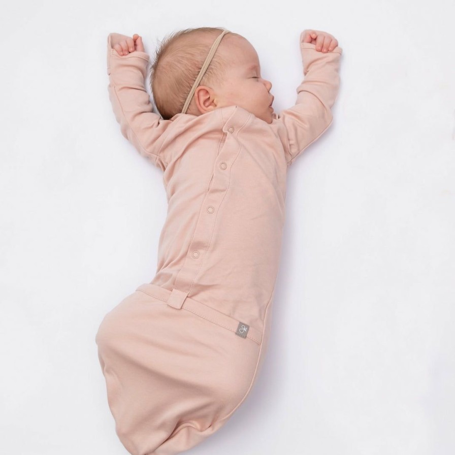 Clothing * | Goumi Kids Rose Bamboo Organic Gown