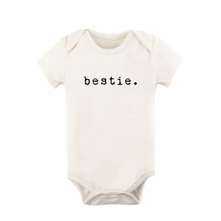 Clothing * | Tenth + Pine Bestie Black + Natural Organic Onesie