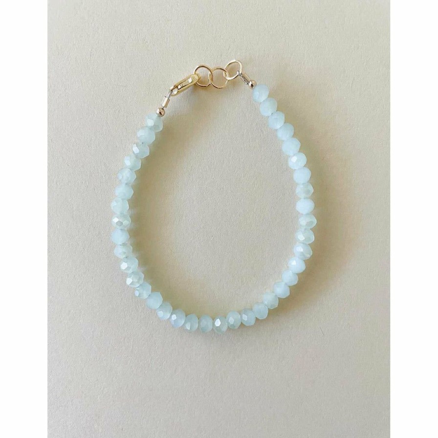 Women * | Little Lunds Co Mint Shimmer Bracelet