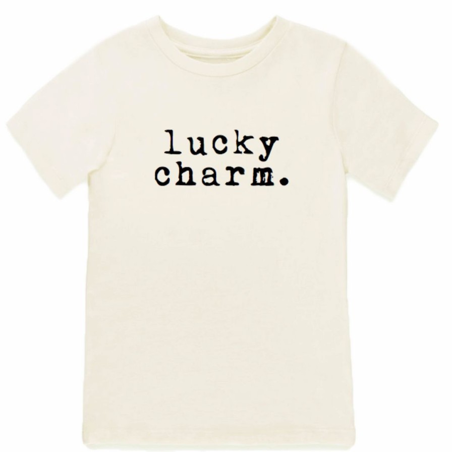 Clothing * | Tenth + Pine Lucky Charm Black + Natural Organic Tee