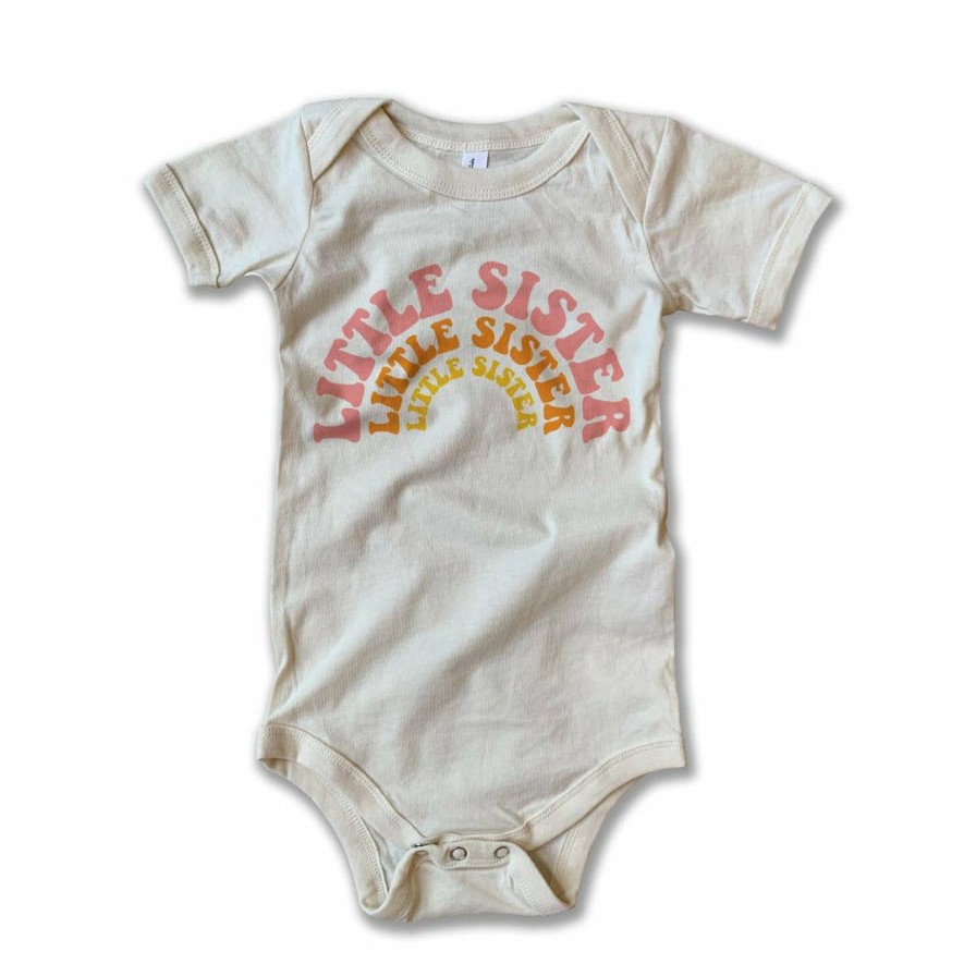 Clothing * | Rivet Apparel Little Sister Vintage Onesie Bodysuits