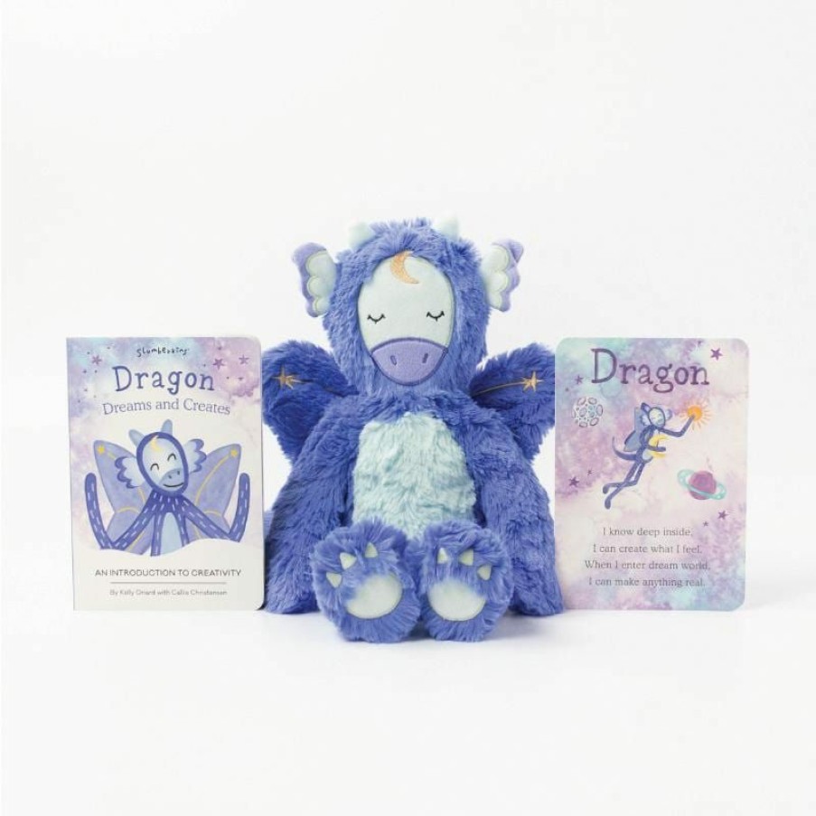 Dolls + Plushies * | Slumberkins Dragon Celestial Blue Kin Creativity Collection