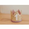 Party Time * | Cutest Little Party # 1 Gold Glitter + Lilac Pom Trim + White Glitter Crown