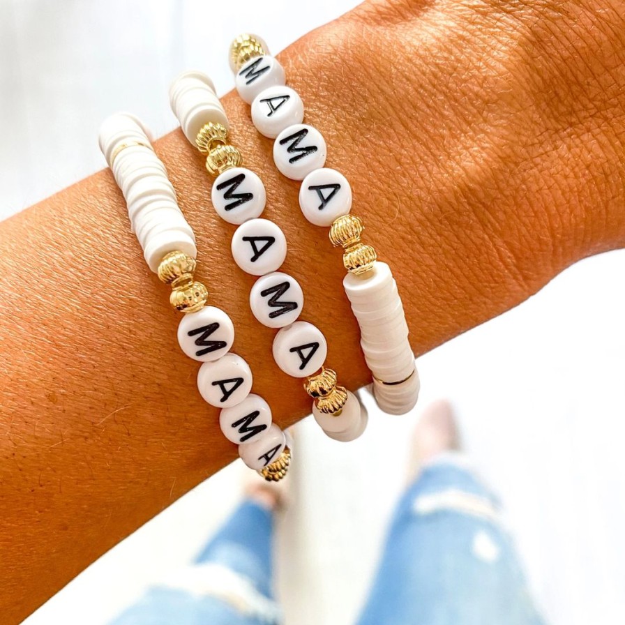 Women * | J+J Mama Black + White Bracelet Bracelets