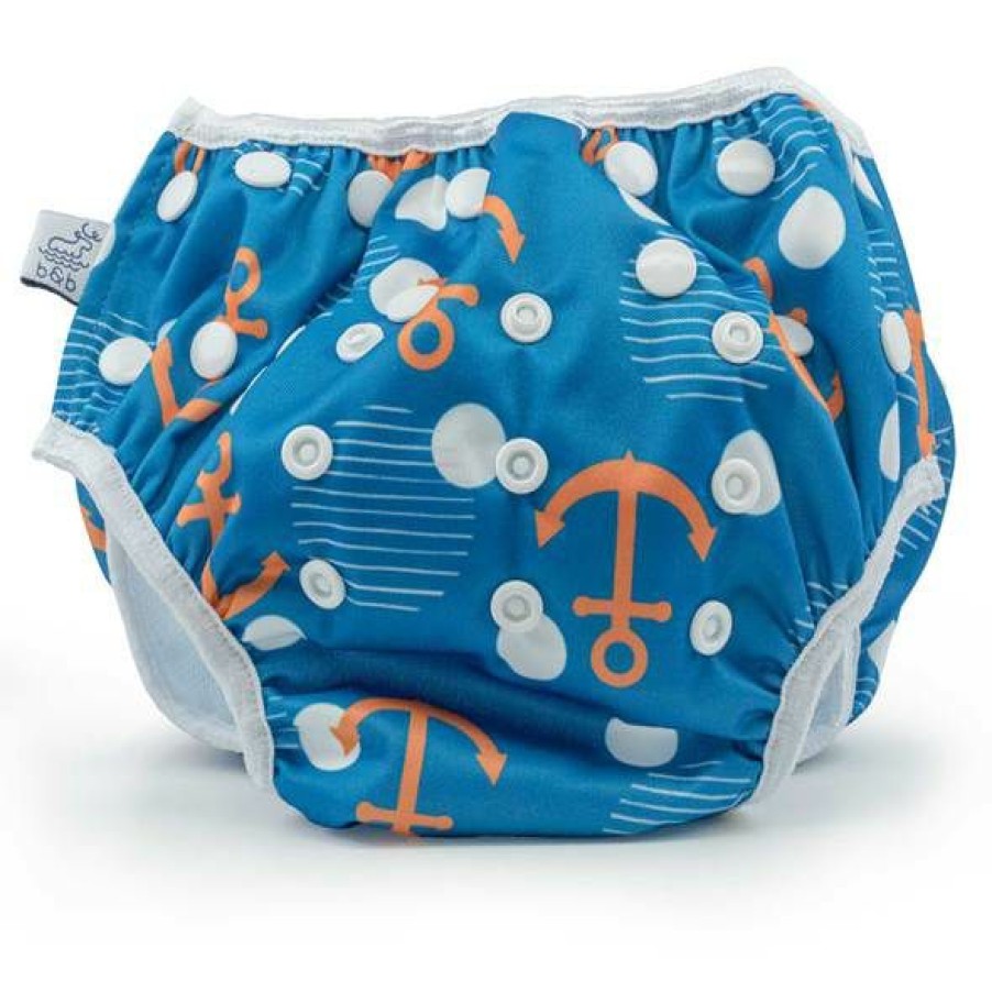 Clothing * | Beau + Belle Littles Anchors Reusable Swim Diaper