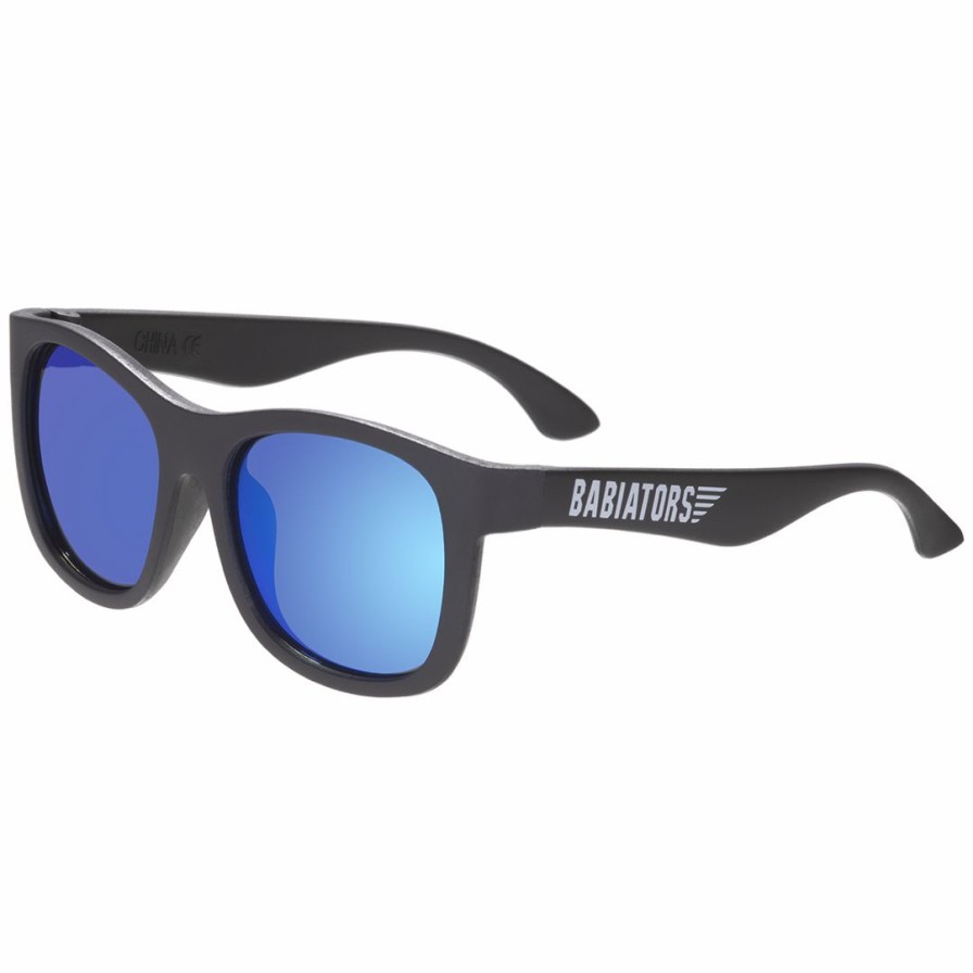 Headwear * | Babiators The Scout Black Frame + Blue Lens Polarized Sunglasses