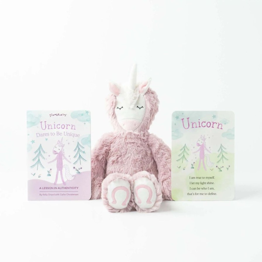 Dolls + Plushies * | Slumberkins Unicorn Rose Kin Authenticity Collection