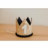 Party Time * | Cutest Little Party # 1 Gold Glitter + Navy Pom Trim + White Glitter Crown