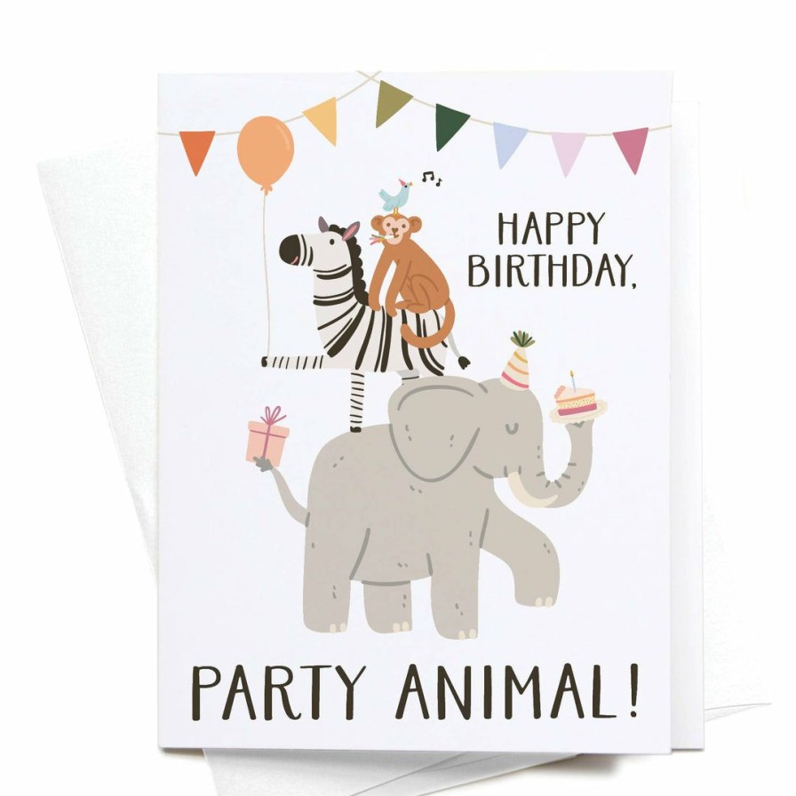 Party Time * | Onderkast Happy Birthday, Party Animal Greeting Card