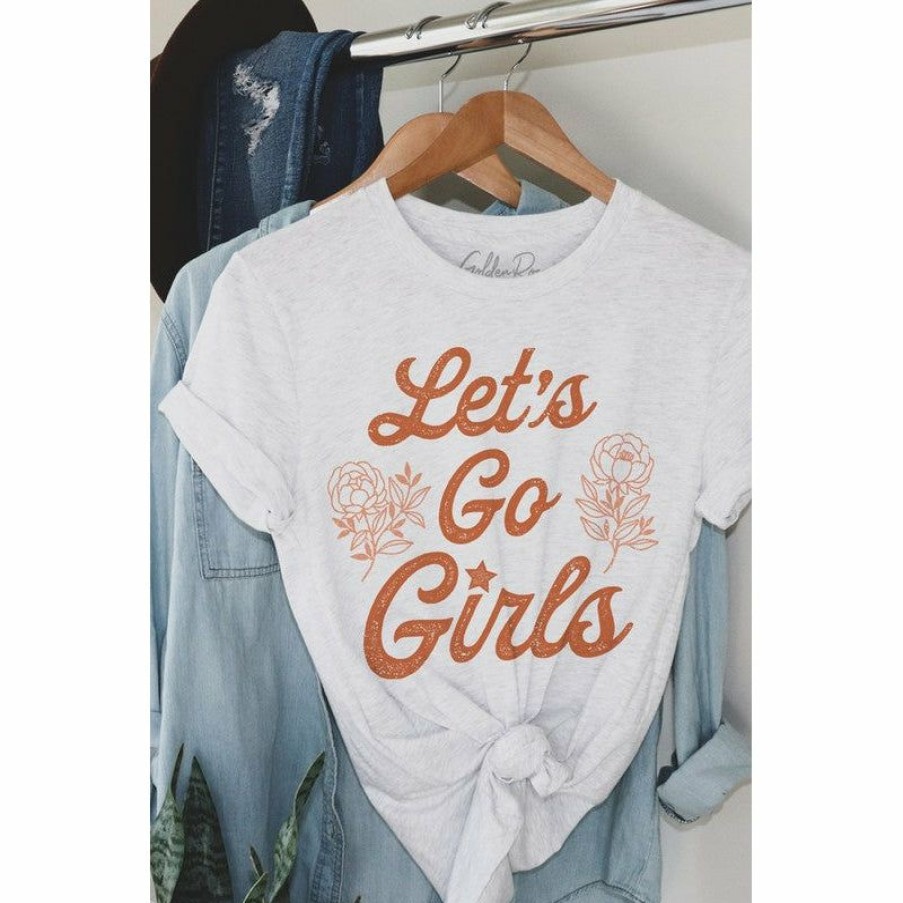 Women * | J+J Graphic Tees Let'S Go Girls Country Oversized Tee