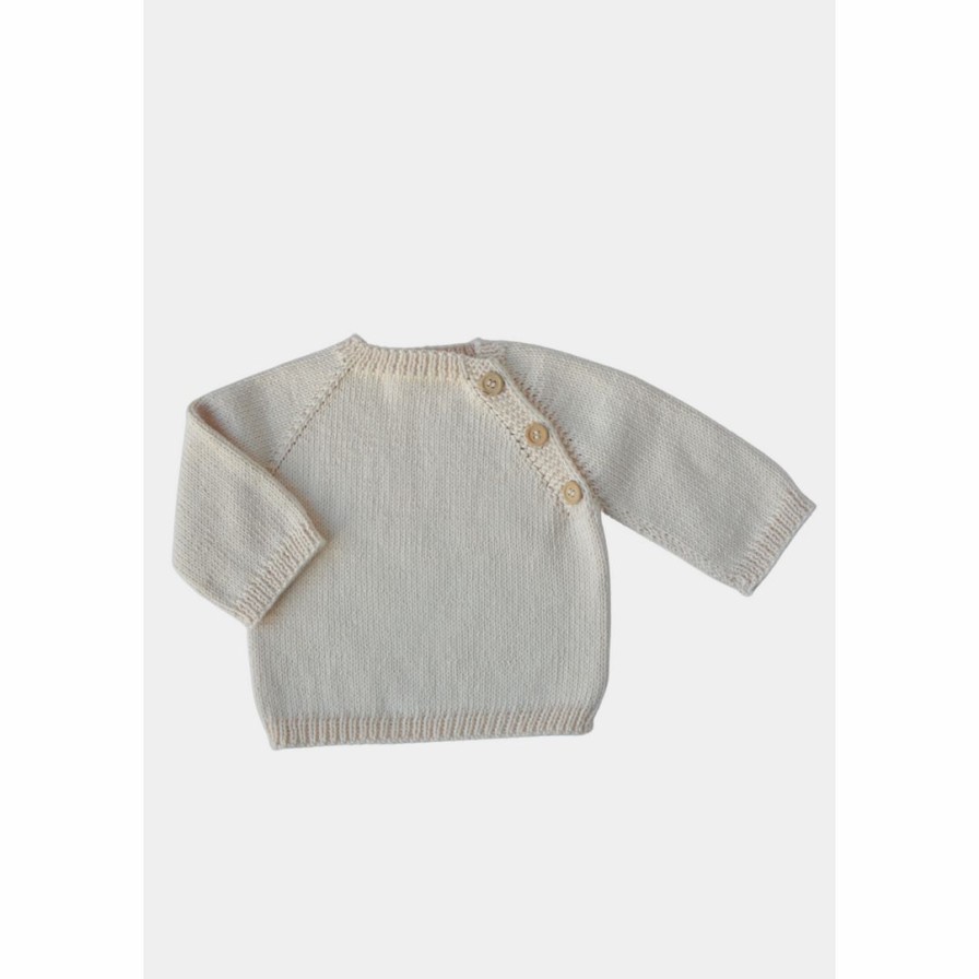 Clothing * | Eli + Nev Knits Cream Knit Sweater