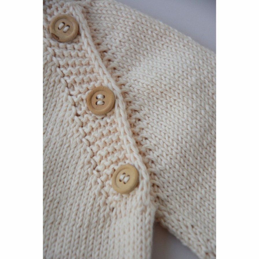 Clothing * | Eli + Nev Knits Cream Knit Sweater