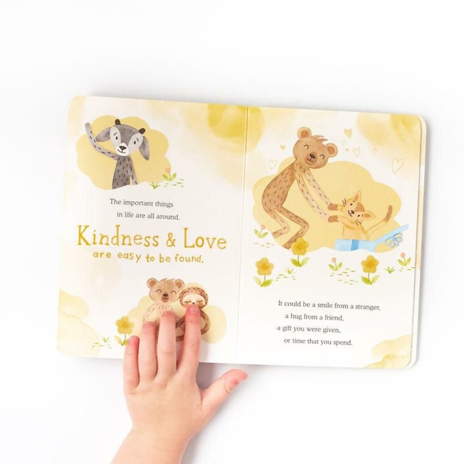 Dolls + Plushies * | Slumberkins Honey Bear Snuggler Book Bundle Gratitude Collection