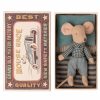 Dolls + Plushies * | Maileg Little Brother Mouse In A Matchbox Toy Dolls + Plushies