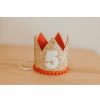 Party Time * | Cutest Little Party Crowns # 5 Gold Glitter + Red Pom Trim + White Glitter Crown