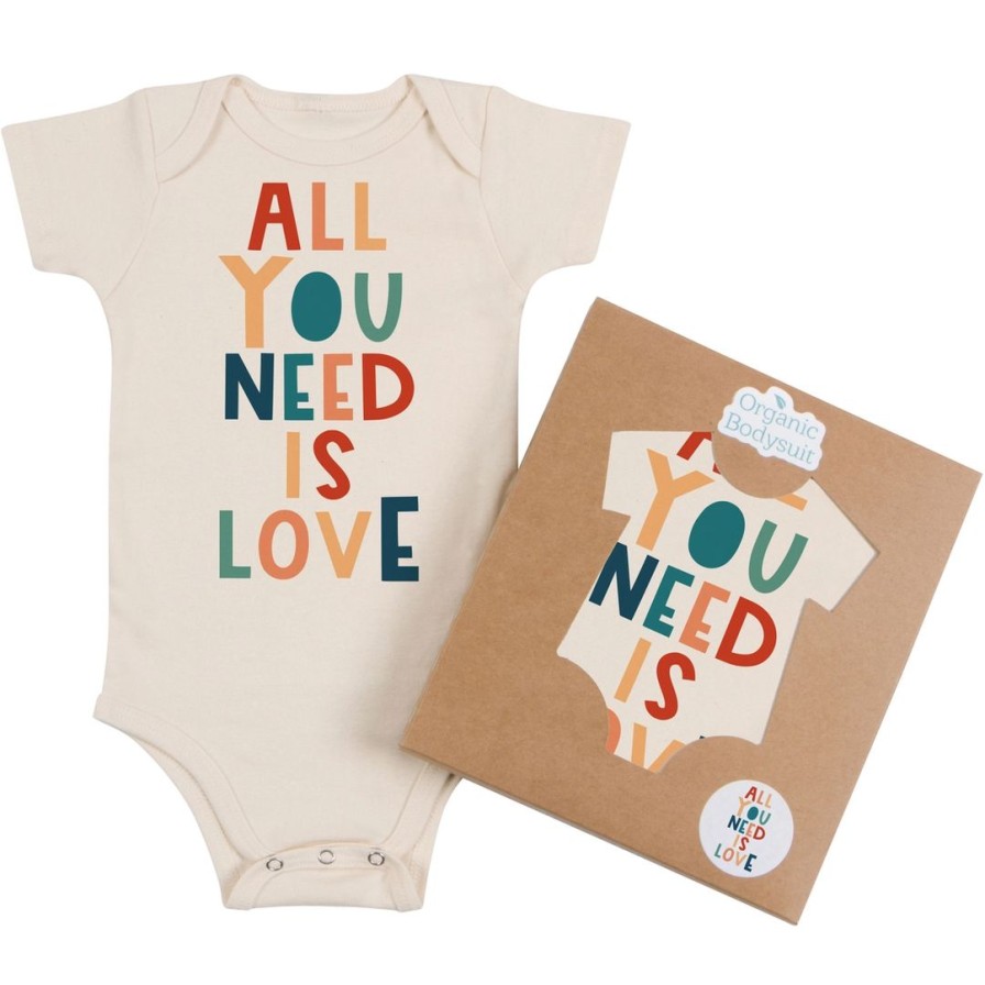 Clothing * | Morado Design Bodysuits All You Need Is Love Natural Organic Onesie