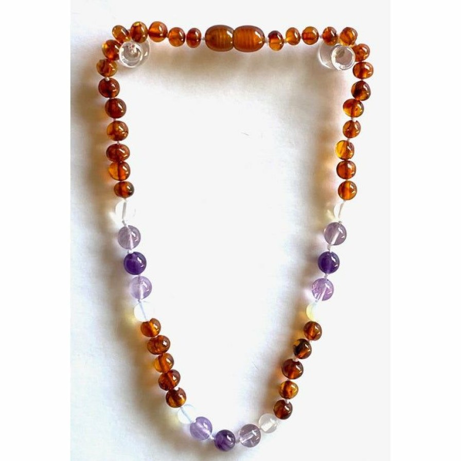 Jewelry * | Sweet Tree Amber Amber + Amethyst + Opalite Necklace 13