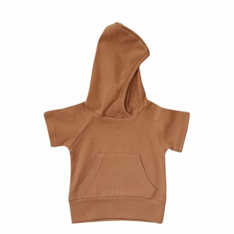 Clothing * | Mebie Baby Outerwear Honey Organic Cotton Short Sleeve Hoodie