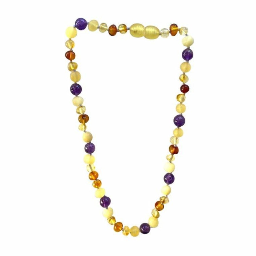 Jewelry * | Sweet Tree Amber Jewelry Amber + Amethyst + Agate Necklace 15