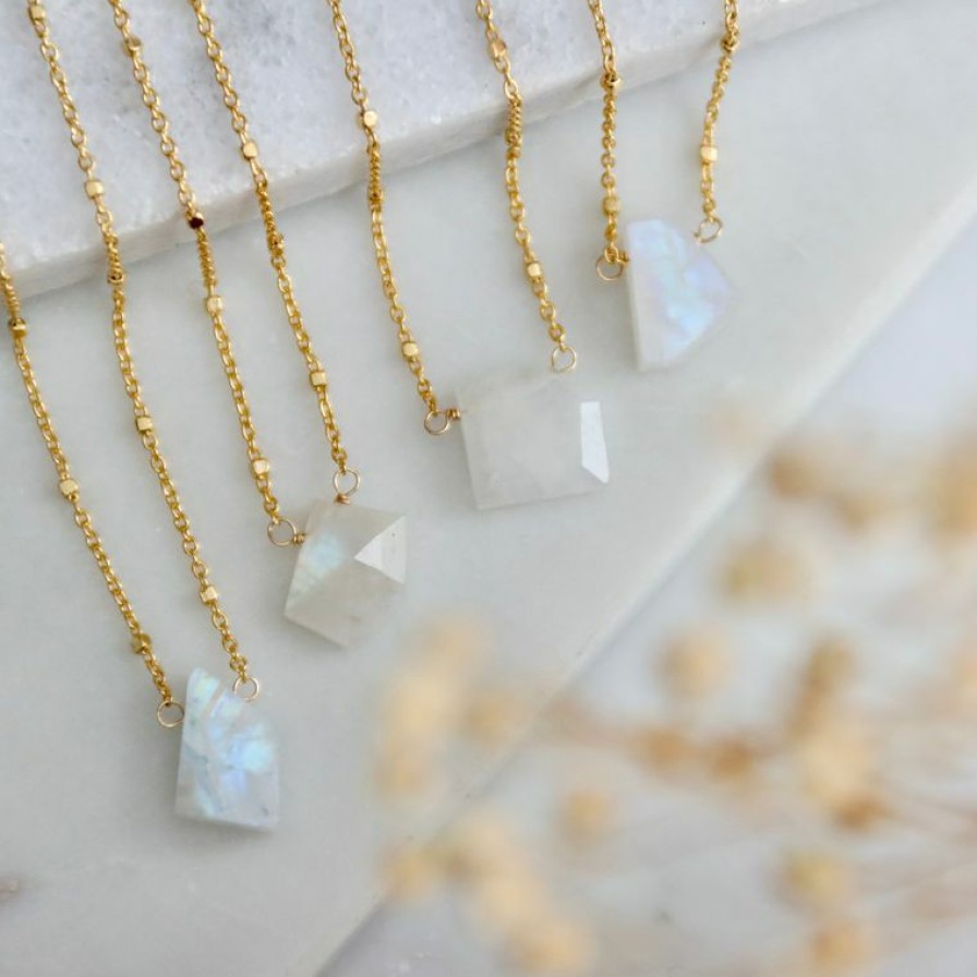 Women * | Mesa Blue Necklaces Moonstone Freeform Necklace