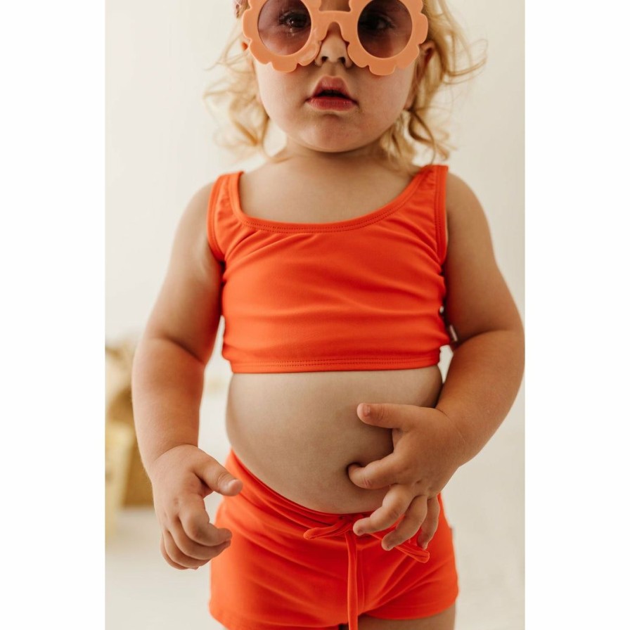 Clothing * | Joss + J Salty Orange Tankini Swim Top