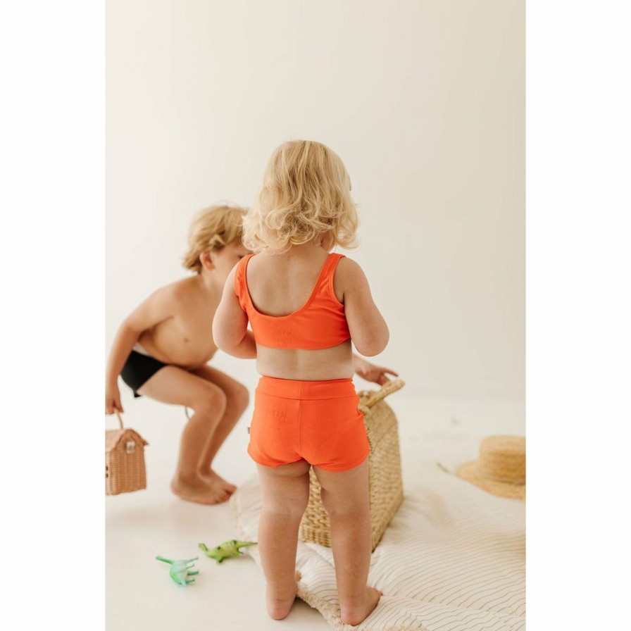 Clothing * | Joss + J Salty Orange Tankini Swim Top