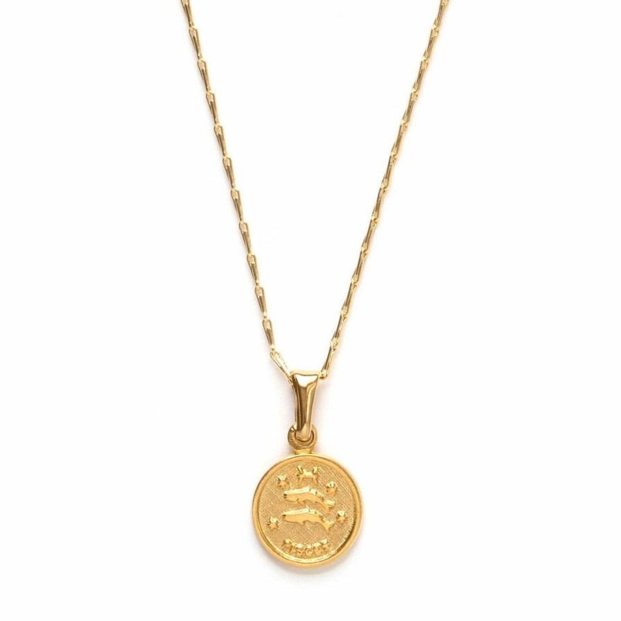 Women * | Amano Studio Tiny Zodiac Pisces Gold Necklace Necklaces