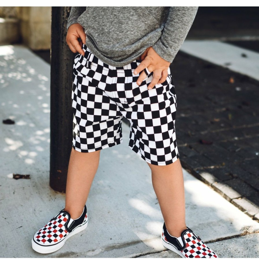 Clothing * | George Hats Bottoms Checkered Boardwalk Shorts