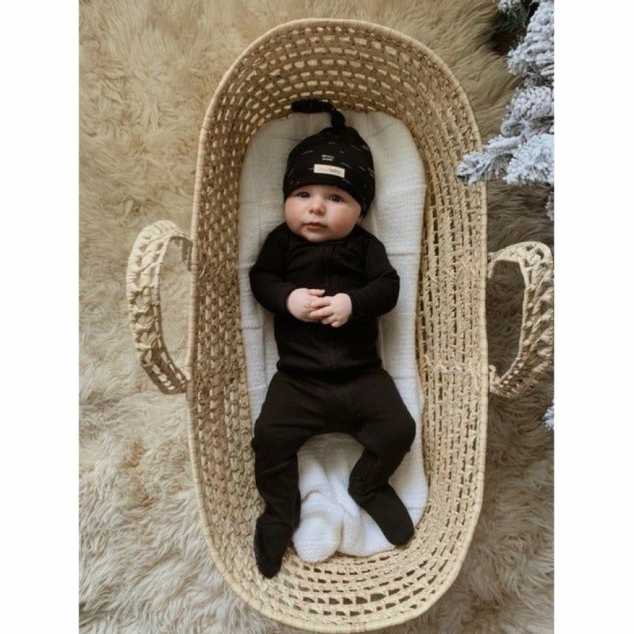 Clothing * | Loved Baby Sleepers Black Organic Cotton Zip Sleeper