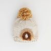 Clothing * | Huggalugs Gold Rainbow Knit Beanie Knits