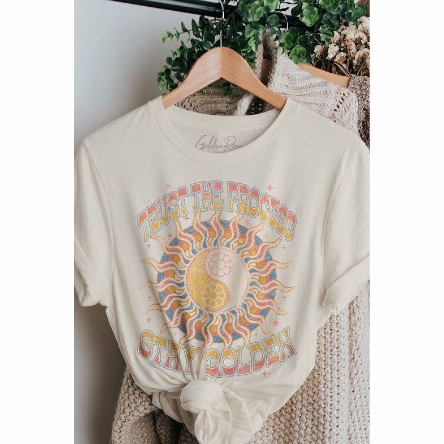 Women * | J+J Trust The Process Stay Golden Oversized Tee