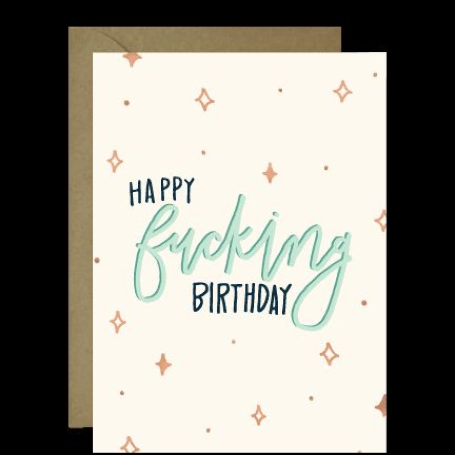 Party Time * | Black Lab Studio Magical Happy Fucking Birthday Greeting Card