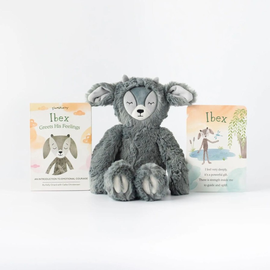 Dolls + Plushies * | Slumberkins Ibex Kin Slate Emotional Courage Collection Books + Puzzles