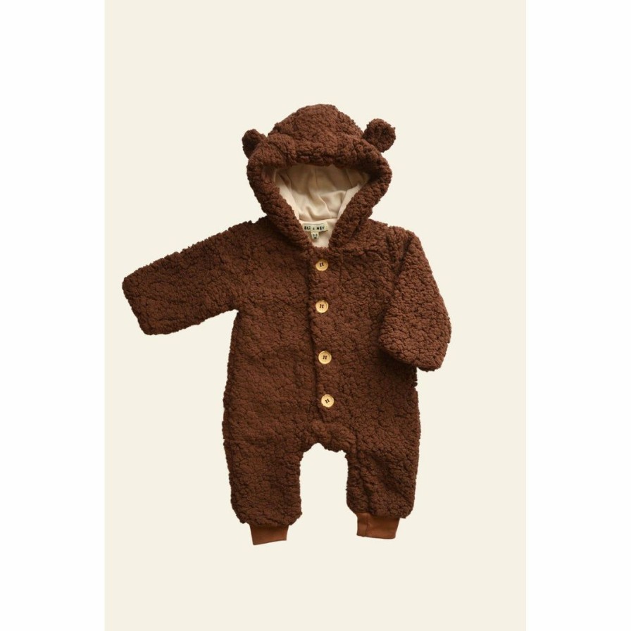 Clothing * | Eli + Nev Chocolate Bear Romper Overalls + Rompers