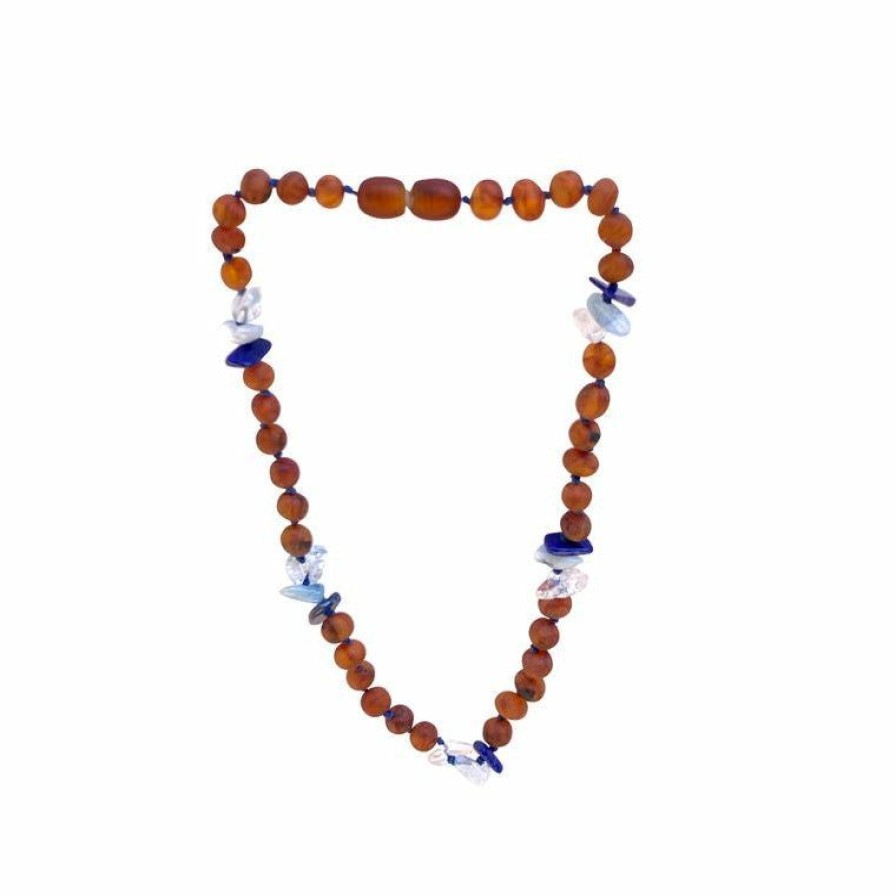 Jewelry * | Sweet Tree Amber Amber + Lapis Lazuli + Aquamarine Necklace 13