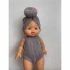 Dolls + Plushies * | Grey Minikane Tank Sleeve Romper Dolls + Plushies