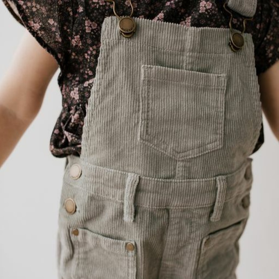 Clothing * | Jamie Kay Overalls + Rompers Dusted Olive Chase Cord Overalls