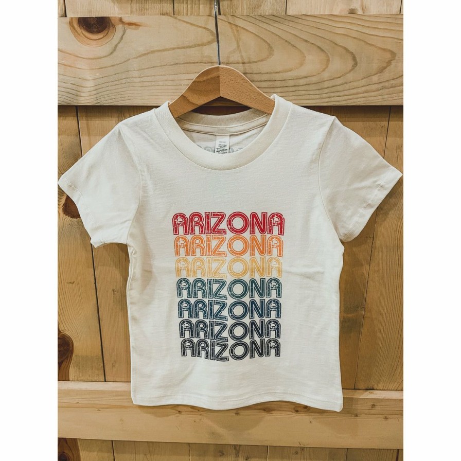 Clothing * | Morado Design Graphic Tees Arizona Retro Repeat Natural Organic Tee