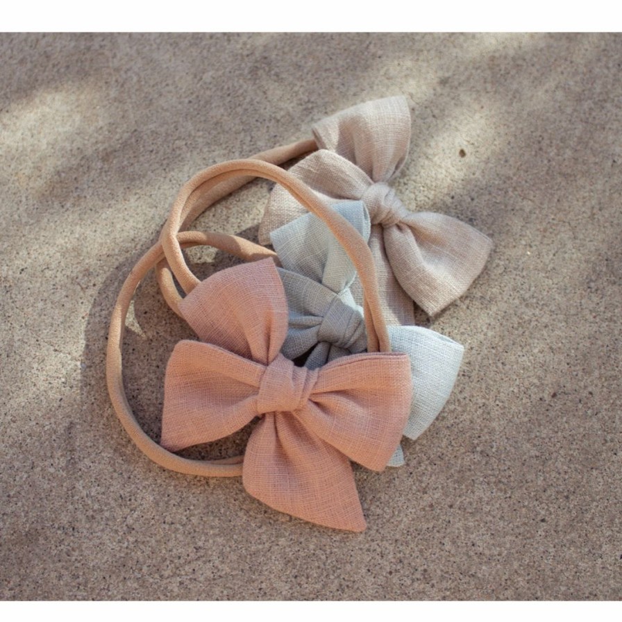 Headwear * | Mae + Skye Pink Crepe Mini Pinwheel Pigtail Hair Clips Headwear