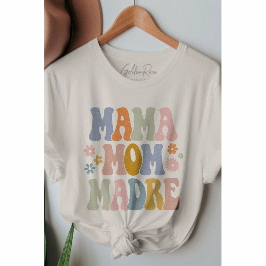 Women * | J+J Mama Mom Madre Cream Tee