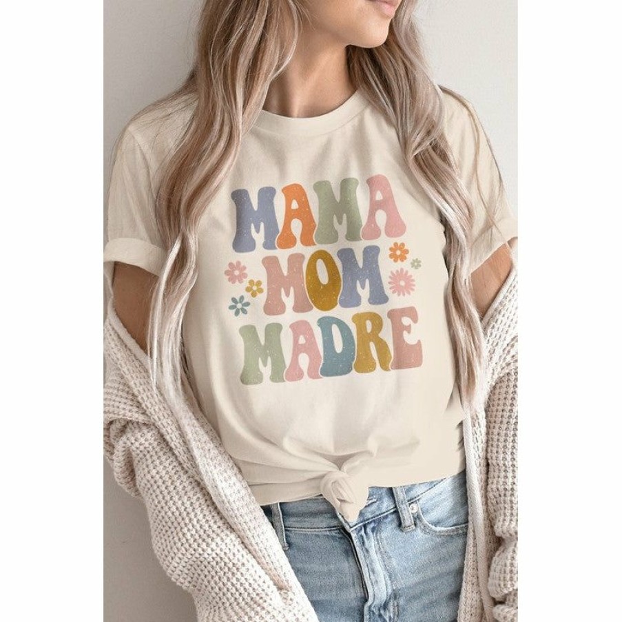 Women * | J+J Mama Mom Madre Cream Tee