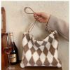 Women * | J+J Beige Fluffy Diamond Pattern Bag Bags